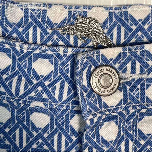 Tommy Bahama Skinny Ankle Jeans Sz 31 x 28 Violet Petal Blue White Print - Picture 5 of 13